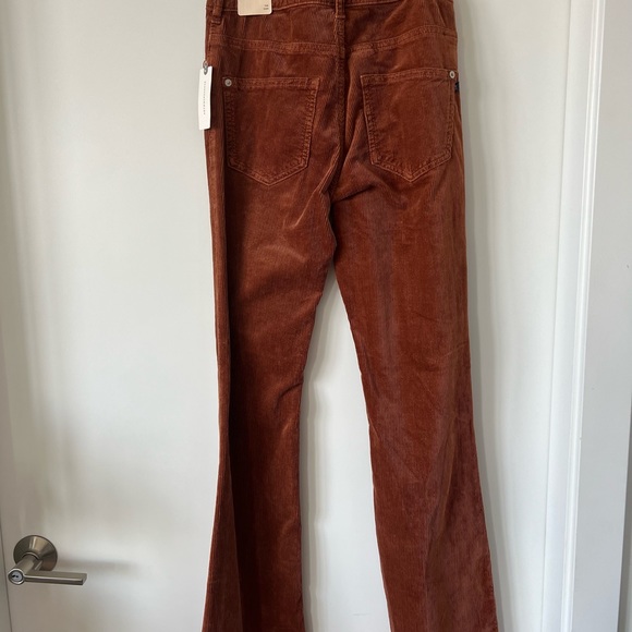 Sued burnt orange flare pants - Picture 2 of 3